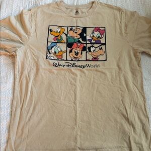 Viral Disney Parks Beige Short Sleeve Tee with Character Grid